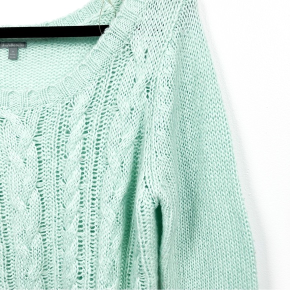 Charlotte Russe Long Sleeve Light Blue Knit Sweater - Picture 3 of 11